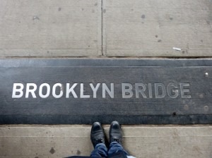 Feet on the Brookly Bridge