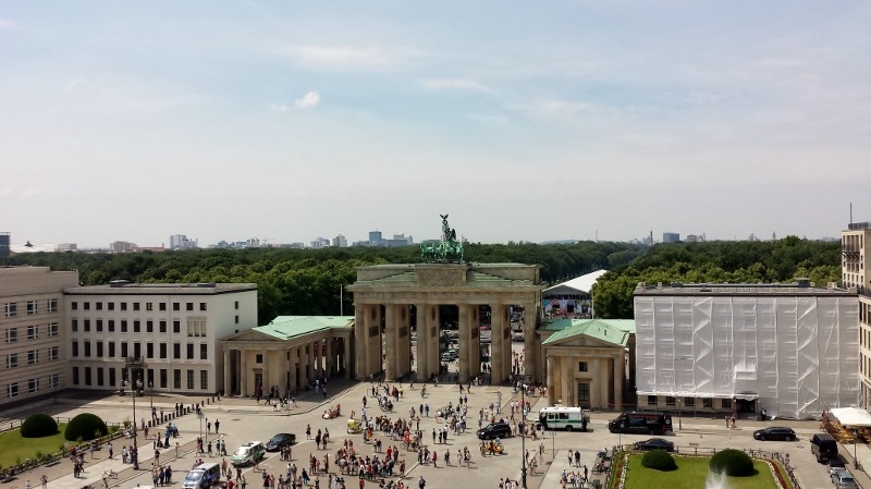 The Mercedes Benz Fashion Week and the Brandenburger gate