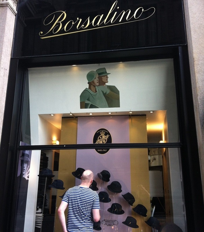 Borsalino window in Milano