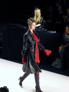 Model bei Stephan Pelger Show auf der Fashion Week in Berlin - Januar 2012