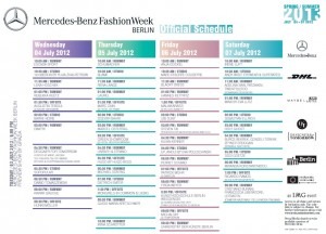 Mercedes Benz Fashion Week Spring/Summer 2013 - Schedule