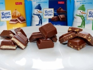 Ritter Sport Dark Praline Creme + Caramelised Almonds + Coconut Macaroon