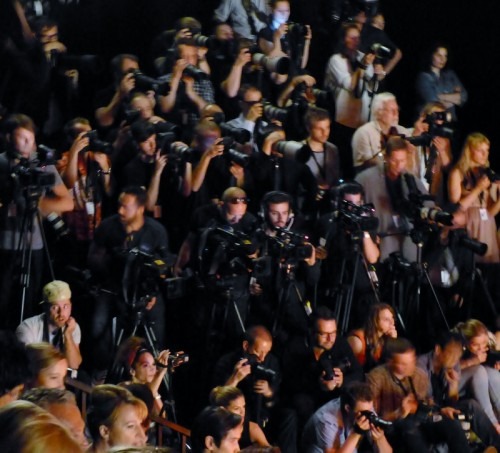 Photographers at the Mercedes Benz Fashion Week in Berlin