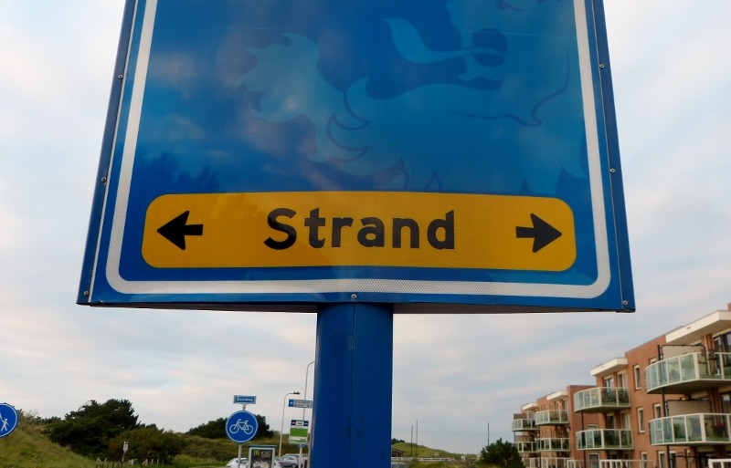 Beach sign in Noordwijk aan Zee
