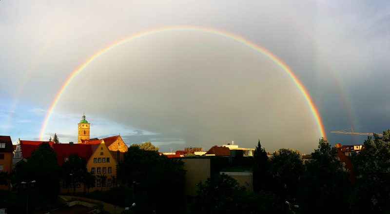 Regenbogen über Schweinfurt