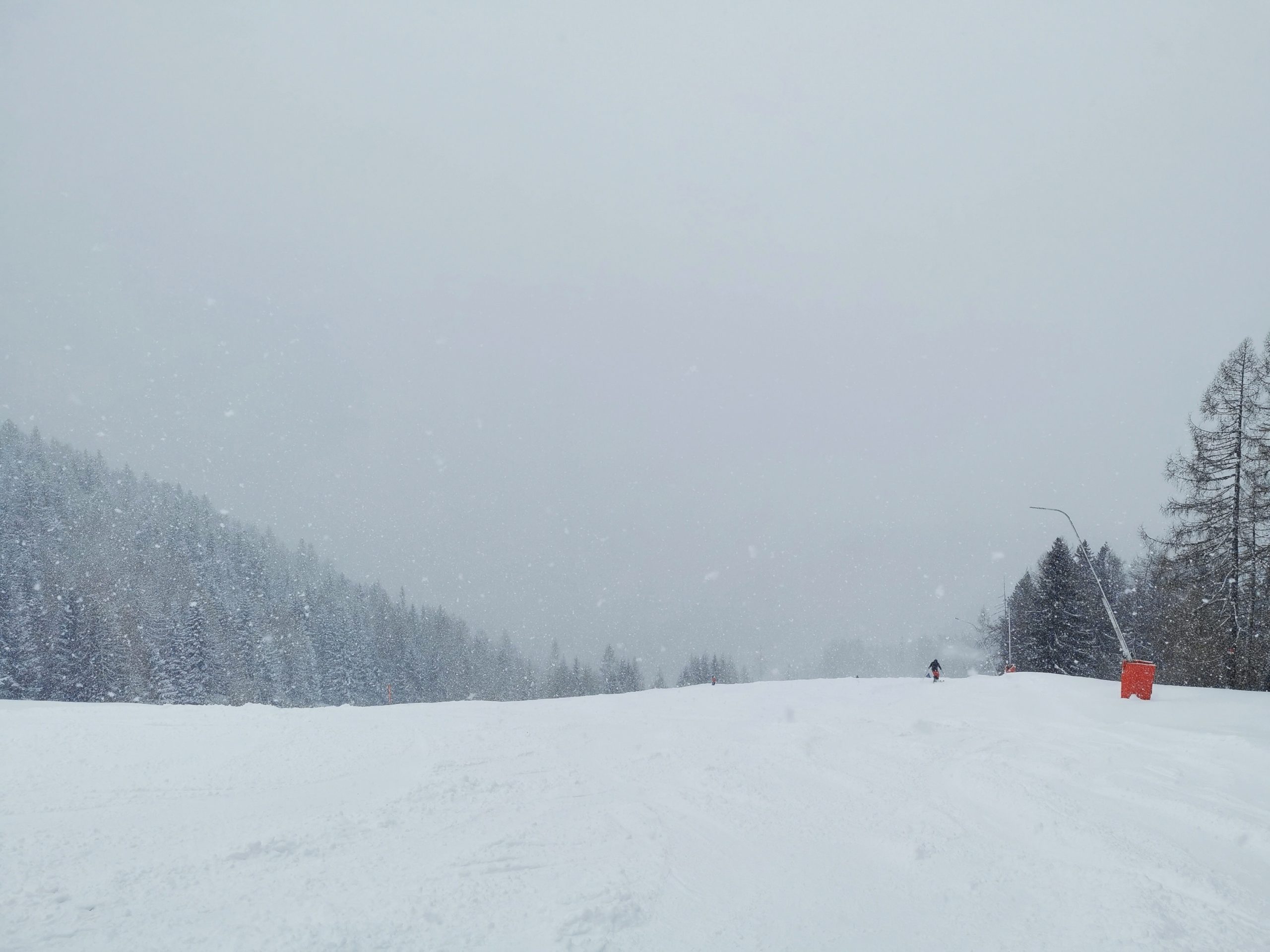 Schneetreiben auf der Skipiste in Bad Kleinkirchheim - Kärnten