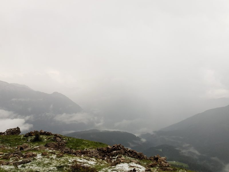 Gewitter in den Dolomiten in Südtirol