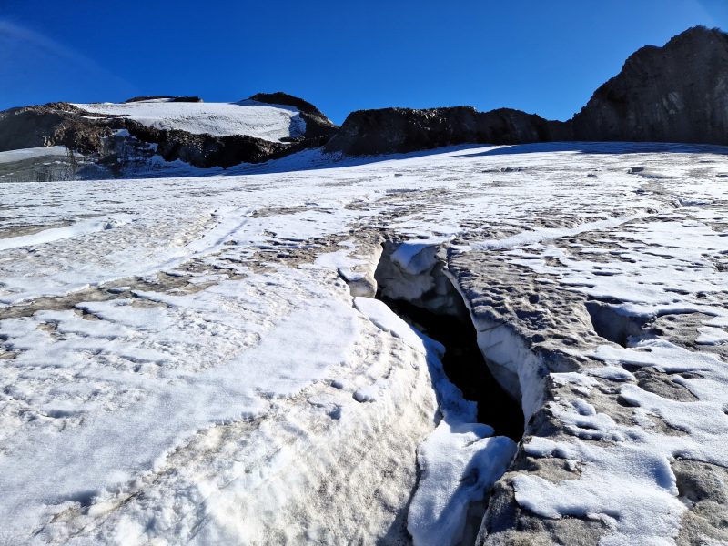 Tag 2 - Gletscherspalte auf dem Weg zum Fluchtkogel bzw. Kesselwandspitze im Ötztal
