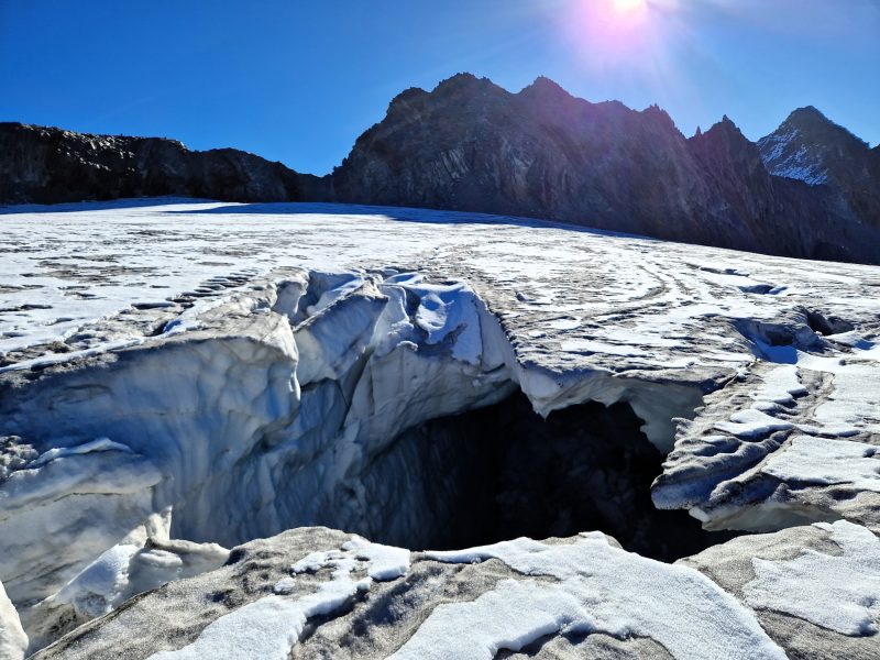 Tag 2 - Gletscherspalte auf dem Weg zum Fluchtkogel bzw. Kesselwandspitze im Ötztal