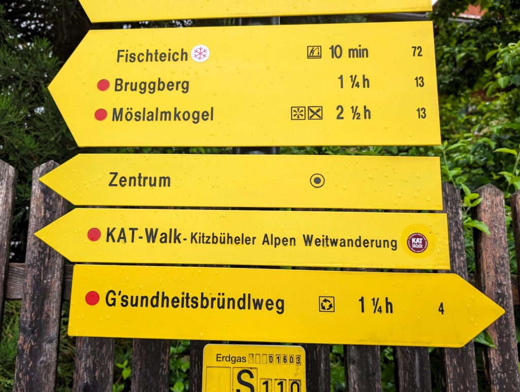 Kat-Walk Alpin - Wegweiser auf Etappe 1