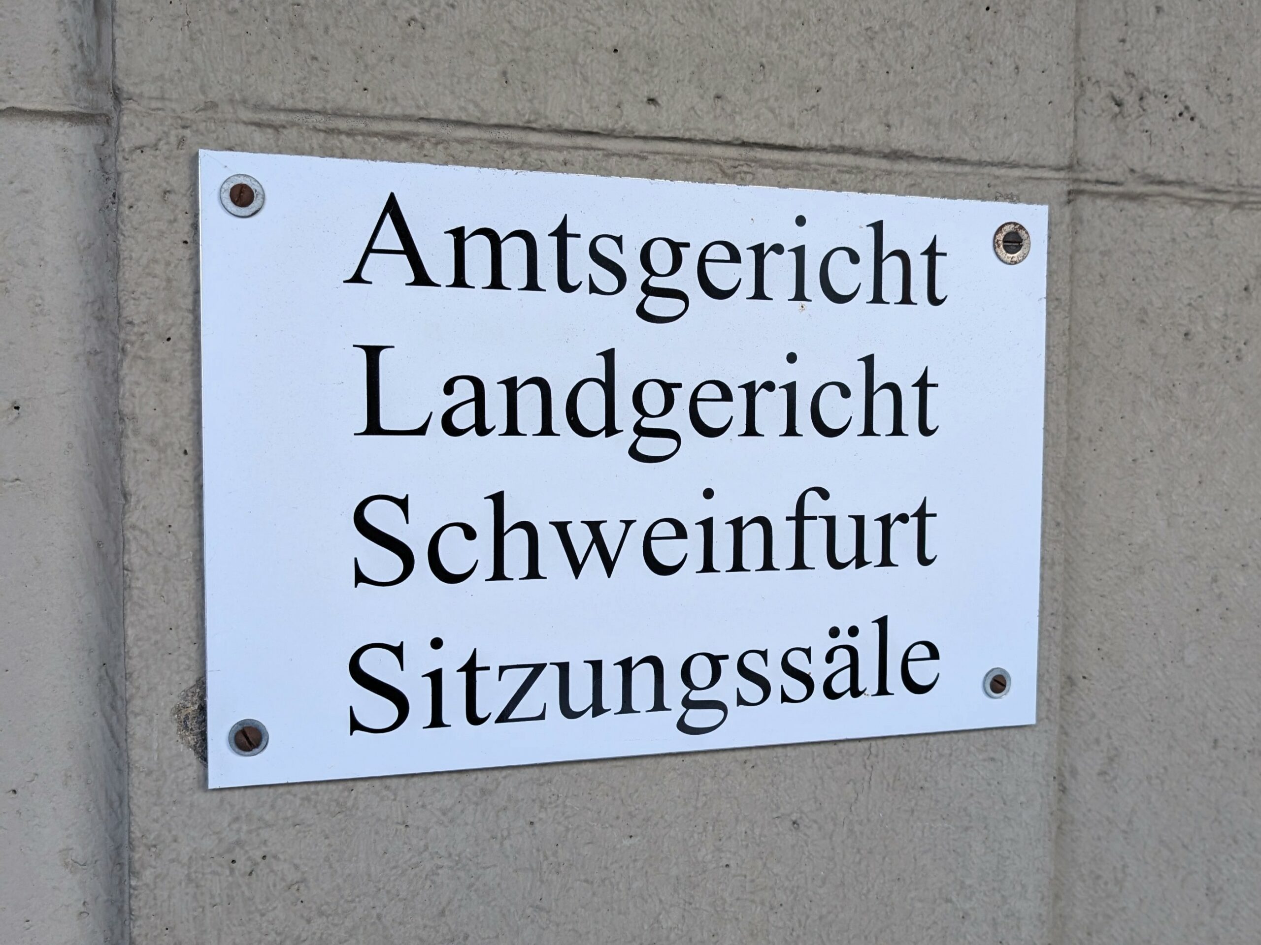 Eingang Land- und Amtsgericht Schweinfurt