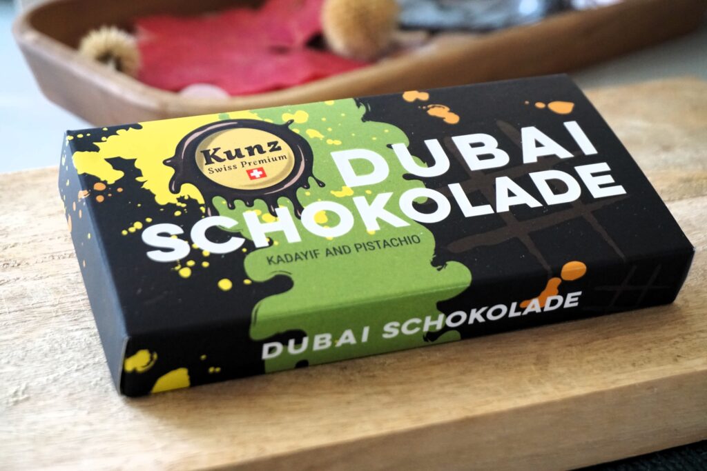 Dubai-Schokolade by Kunz Swiss Premium - Verpackung