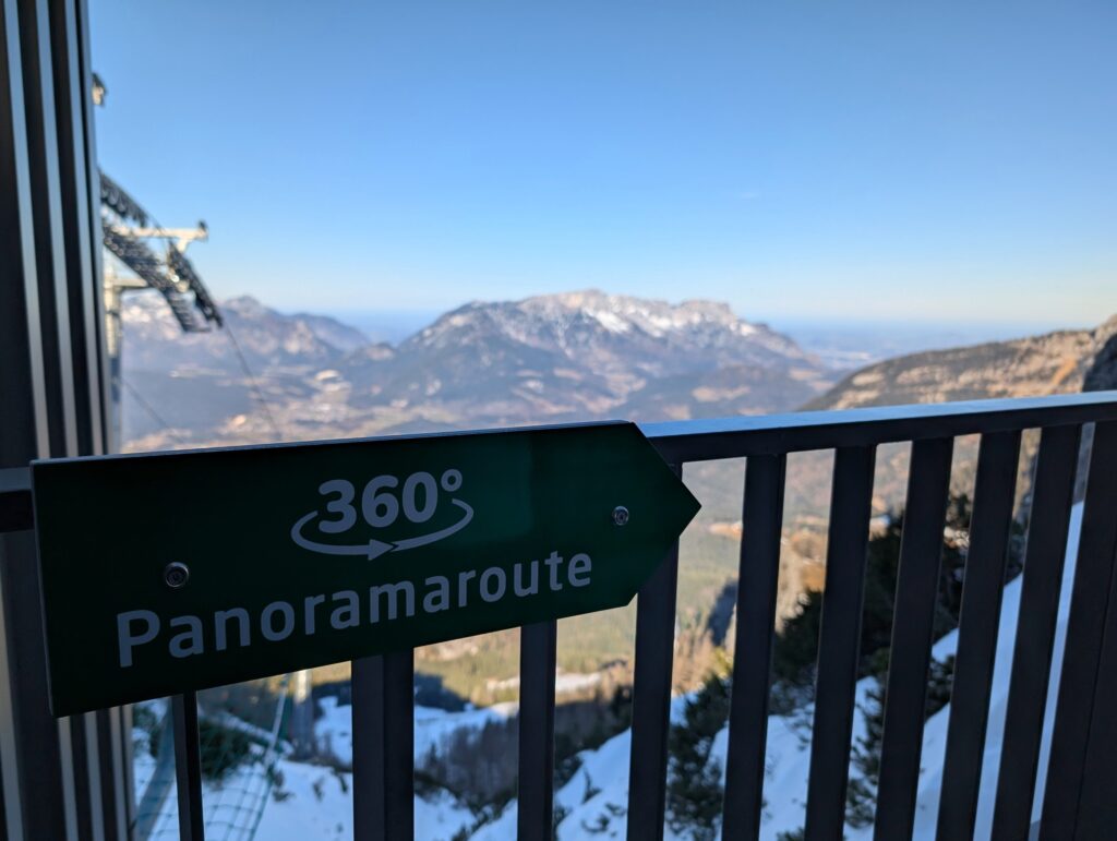 Der Panoramaweg im Winter auf dem Jenner in Berchtesgaden