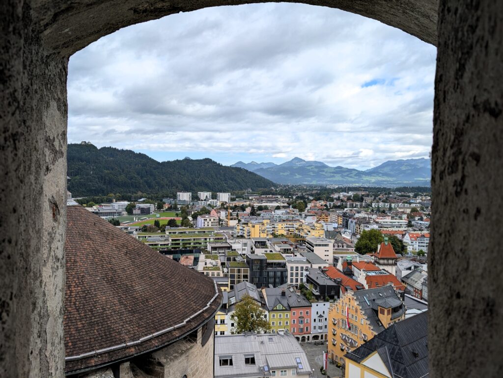 Aussicht von der Festung Kufstein auf die Stadt Kufstein