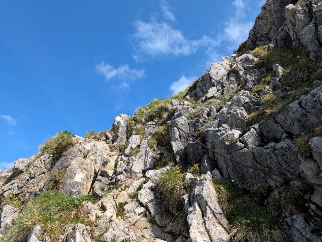 Leichte Kletterei auf dem Draugstein auf dem Salzburger Almenweg